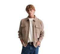 Kurzjacke MARC O'POLO DENIM "aus Bio-Baumwolle mit feiner Struktur", Damen, Gr. L, cold taupe, Obermaterial: 100% Baumwolle, unifarben, relaxed fit, Manschette, Jacken Kurzjacke (33302847-L) cold taup