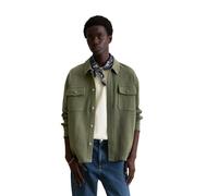 Kurzjacke MARC O'POLO DENIM "aus Bio-Baumwolle mit feiner Struktur", Herren, Gr. XL, schwarz moss, Obermaterial: 100% Baumwolle, unifarben, relaxed fit, Manschette, Jacken Kurzjacke (32841900-XL) schw