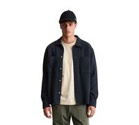 Kurzjacke MARC O'POLO DENIM "in schwerer Bio-Baumwoll-Qualität", Herren, Gr. M, schwarz (true navy), Obermaterial: 100% Baumwolle, unifarben, relaxed fit, Manschette, Jacken Kurzjacke (99533206-M) tru