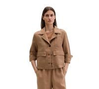 Kurzjacke MARC O'POLO "mit aufgesetzten Taschen", Damen, Gr. 36, burnt braun, Obermaterial: 100% Leinen, unifarben, regular fit, normaler Saum, Jacken Kurzjacke (54556352-36) burnt braun