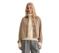 Kurzjacke MARC O'POLO "mit TENCEL™ Lyocell", Damen, Gr. 40, soft mocca, Obermaterial: 69% Baumwolle, 29% Lyocell, 2% Elasthan, unifarben, regular fit, Manschette, Jacken Kurzjacke (46168852-40) soft m