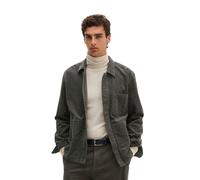 Kurzjacke MARC O'POLO "mit Verdeckter Knopfleiste", Herren, Gr. XL, grau (wooden earth), Obermaterial: 100% Baumwolle, unifarben, regular fit, Doppelmanschette, Jacken Kurzjacke (96728915-XL) wooden e