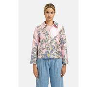 Milano Italy - jacket w collar, placket, flap pockets + 1/1 sleeve rosã© print - Gr. - 38