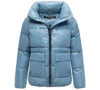 Kurzjacke NAVAHOO "Eispracht 14", Damen, Gr. S (36), blau (graublau), Obermaterial: 100% Polyester, Innenfutter: 100% Polyester, Wattierung: 100% Polyester, Ärmelfutter: 100% Polyester, modisch, gerad
