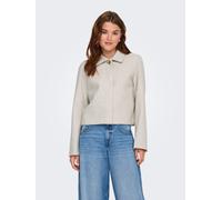 Kurzjacke ONLY "ONLADINA LIFE JACKET CC OTW", Damen, Gr. XL, pumice stone detail:melange, Web, Obermaterial: 100% Polyester, meliert, unifarben, taillenbedeckt, Jacken Kurzjacke (72787927-XL) pumice s