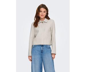 Kurzjacke ONLY "ONLADINA LIFE JACKET CC OTW", Damen, Gr. XL, pumice stone detail:melange, Web, Obermaterial: 100% Polyester, meliert, unifarben, taillenbedeckt, Jacken Kurzjacke (72787927-XL) pumice s