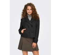 Kurzjacke ONLY "ONLFREJA LIFE SHORT DB JACKET OTW NOOS" Gr. XL (42), grau (dark grey melange) Damen Jacken (87804941-XL) dark grey melange