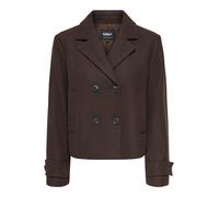 Kurzjacke ONLY "ONLFREJA LIFE SHORT DB JACKET OTW NOOS", Damen, Gr. XL, hot fudge detail:melange, Web, Obermaterial: 100% Polyester, meliert, hüftlang, V-Ausschnitt, Jacken Kurzjacke, Kunstfaser (3329