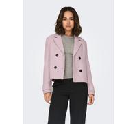 Kurzjacke ONLY "ONLFREJA LIFE SHORT DB JACKET OTW NOOS", Damen, Gr. XS, deauville mauve detail:melange, Web, Obermaterial: 100% Polyester, meliert, hüftlang, V-Ausschnitt, Jacken Kurzjacke (64049521-X
