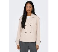 Kurzjacke ONLY "ONLHANNAH SHORT LIFE TRENCHCOAT OTW", Damen, Gr. XL, humus, Web, Obermaterial: 100% Polyester, unifarben, hüftlang, V-Ausschnitt, Jacken Kurzjacke, Trenchcoat Style (29166213-XL) humus