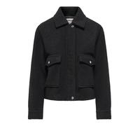 Kurzjacke ONLY "ONLKIKI-MONI SHORT JACKET PNT", Damen, Gr. S, schwarz, Web, Obermaterial: 100% Polyester, unifarben, Jacken Kurzjacke, Kunstfaser (75503327-S) schwarz