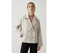 Kurzjacke ONLY "ONLMALIKA LIFE JACKET OTW", Damen, Gr. XS, whisper weiß detail:melange, Web, Obermaterial: 100% Polyester, meliert, hüftbedeckend, tiefer V-Ausschnitt, Jacken Kurzjacke (97298925-XS) w