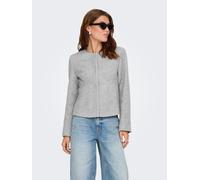 Kurzjacke ONLY "ONLSEDONA LIFE LIGHT FIT JACKET CC OTW", Damen, Gr. XS, grau (light grau melange), Web, Obermaterial: 85% Polyester, 15% Baumwolle, unifarben, schmal hüftlang, Rundhals, Jacken Kurzjac