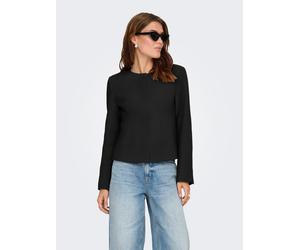 Kurzjacke ONLY "ONLSEDONA LIFE LIGHT FIT JACKET CC OTW", Damen, Gr. XS, schwarz (schwarz detail:solid), Web, Obermaterial: 85% Polyester, 15% Baumwolle, unifarben, schmal hüftlang, Rundhals, Jacken Ku