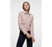 Kurzjacke ONLY "ONLVELA ZIP SHORT JACKET OTW", Damen, Gr. S, rosa (misty rose detail:melange), Web, Obermaterial: 92% Polyester, 8% Viskose, meliert, hüftlang, Jacken Kurzjacke (15854820-S) misty rose