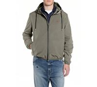 Kurzjacke REPLAY, Herren, Gr. XL, light military, Web, Obermaterial: 100% Polyester. Futter: 100% Polyester, unifarben, regular fit hüftlang, elastischer Bund, Jacken Kurzjacke, mit Kapuze (13744149-X
