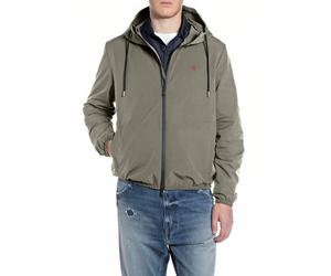 Kurzjacke REPLAY, Herren, Gr. XL, light military, Web, Obermaterial: 100% Polyester. Futter: 100% Polyester, unifarben, regular fit hüftlang, elastischer Bund, Jacken Kurzjacke, mit Kapuze (13744149-X