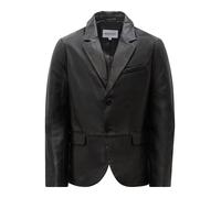 RICANO Diego Herren Lederjacke aus hochwertigem Lamm Nappa Leder - Klassischer Blazer-Stil mit Reverskragen und Pattentaschen (DE/NL/SE/PL, Alphanumerisch, L, Regular, Regular, Schwarz)