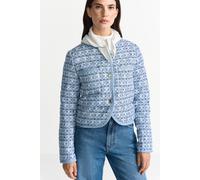 Kurzjacke RICHROYAL, Damen, Gr. 36, blau (denim blau), Web, Obermaterial: 100% Polyester. Futter: 100% Polyester. Füllung: 100% Polyester, gemustert, gerade taillenbedeckt, Rundhals, eingefasste Kante