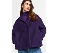 Kurzjacke RICHROYAL, Damen, Gr. 36, royal plum, Web, Obermaterial: 100% Polyester, gerade normal, Jacken Kurzjacke, mit dezenter Teddy-Oberfläche (52602113-36) royal plum