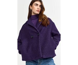 Kurzjacke RICHROYAL, Damen, Gr. 36, royal plum, Web, Obermaterial: 100% Polyester, gerade normal, Jacken Kurzjacke, mit dezenter Teddy-Oberfläche (52602113-36) royal plum
