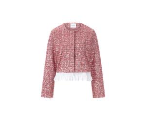 Kurzjacke RICHROYAL, Damen, Gr. S, powder rosé, Web, Obermaterial: 62% Polyester, 33% Baumwolle, 4% metallisierte Faser (LUREX), 1% Elasthan, kurz, Rundhals, Jacken Kurzjacke (18967220-S) powder rosé