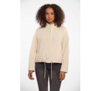 Kurzjacke RINO & PELLE "LEVIN", Damen, Gr. 44, beige (birch), Strick, Obermaterial: 83% Polyester, 17% Nylon, unifarben, regular fit taillenbedeckt, Jacken Kurzjacke, mit Taschen (24423554-44)