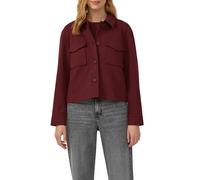 Kurzjacke S.OLIVER, Damen, Gr. 44, rot (dunkelrot), Jersey, Obermaterial: 74% Polyester, 22% Viskose, 4% Elasthan, relaxed fit taillenbedeckt, Jacken Kurzjacke, mit Taschen (14497812-44) dunkelrot