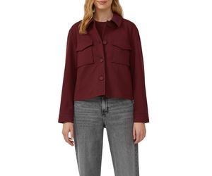 Kurzjacke S.OLIVER, Damen, Gr. 44, rot (dunkelrot), Jersey, Obermaterial: 74% Polyester, 22% Viskose, 4% Elasthan, relaxed fit taillenbedeckt, Jacken Kurzjacke, mit Taschen (14497812-44) dunkelrot