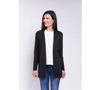 Kurzjacke SEIDEL MODEN, Damen, Gr. 50, schwarz, Stoff, Obermaterial: 95% Viskose, 5% Elasthan, unifarben, normal hüftbedeckend, Rundhals, abgesteppt, Jacken Kurzjacke, ohne Verschluss, MADE IN GERMANY