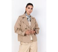 Kurzjacke SOYACONCEPT "SC-AMANDA 1", Damen, Gr. XXL, camel, Web, Obermaterial: 56% Baumwolle, 44% Polyester, unifarben, regular fit normal, V-Ausschnitt, Jacken Kurzjacke (55117913-XXL) camel
