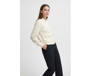 Kurzjacke SOYACONCEPT "SC-BANU 283", Damen, Gr. XL, cream, Web, Obermaterial: 48% Modal, 48% Polyester, 4% Elasthan, unifarben, regular fit normal, Jacken Kurzjacke, aus Viskosemischung mit Modal, Pol
