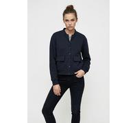 Kurzjacke SOYACONCEPT "SC-BANU 283", Damen, Gr. XL, navy, Web, Obermaterial: 48% Modal, 48% Polyester, 4% Elasthan, unifarben, regular fit normal, Jacken Kurzjacke (41377356-XL) navy