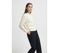 Kurzjacke SOYACONCEPT "SC-BANU 283", Damen, Gr. XXL, cream, Web, Obermaterial: 48% Modal, 48% Polyester, 4% Elasthan, unifarben, regular fit normal, Jacken Kurzjacke, aus Viskosemischung mit Modal, Po