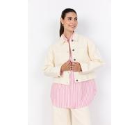 Kurzjacke SOYACONCEPT "SC-BESS 1", Damen, Gr. XXL, cream, Web, Obermaterial: 97% Baumwolle, 3% Elasthan, unifarben, normal, Jacken Kurzjacke, Baumwollmischung (14587318-XXL) cream