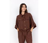 Kurzjacke SOYACONCEPT "SC-CHARISSA 1", Damen, Gr. XXL, rocky road, Web, Obermaterial: 100% Polyester, unifarben, hüftlang, mit Riegel, Jacken Kurzjacke (15579438-XXL)