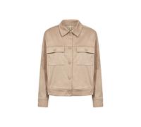 Kurzjacke SOYACONCEPT "SC-HUDDA 1", Damen, Gr. XL, beige (camel), Web, Obermaterial: 90% Polyester, 10% Elasthan, unifarben, normal, Rundhals, Jacken Kurzjacke, Materialmix mit Stretch (74447847-XL) c