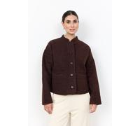 Kurzjacke SOYACONCEPT "SC-SHAIMA 1", Damen, Gr. S, braun (chocolate plum), Plüsch, Obermaterial: 100% Polyester, unifarben, normal, Jacken Kurzjacke, Kunstfaser (64344500-S) chocolate plum