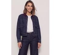 Kurzjacke STREET ONE, Damen, Gr. 36, rinse blau clean wash, Jeans, 99% Baumwolle, 1% Elasthan, unifarben, regular fit normal, ohne Ausschnitt, Bündchen, Jacken Kurzjacke, mit aufgenähten Taschen (1106