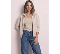 Kurzjacke STREET ONE, Damen, Gr. 38, beige (clay sand), Stoff, 46% Modal, 46% Polyester, 8% Elasthan, unifarben, regular fit normal, hoch geschlossener Ausschnitt, Bündchen, Jacken Kurzjacke, mit Steh