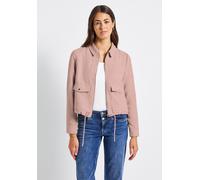 Kurzjacke STREET ONE, Damen, Gr. 38, rosa (faded rose), Stoff, Obermaterial: 100% Polyester; Futter: 100% Polyester, unifarben, casual, normal normal, V-Ausschnitt, Langarm Bündchen, Jacken, in Cord-O