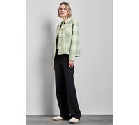 Jackenblazer STREET ONE, Damen, Gr. 40, light mint grün, Web, Obermaterial: 90% Polyester, 10% Wolle, kariert, casual, regular fit taillenbedeckt, Langarm gerader Abschluss, Blazer, mit Karo Muster (7