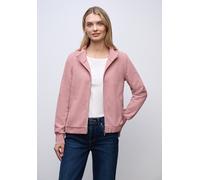Kurzjacke STREET ONE, Damen, Gr. 40, powder pink, Stoff, 98% Polyester, 2% Elasthan, unifarben, normal normal, hoch geschlossener Ausschnitt, Rippbündchen, Jacken (70278936-40) powder pink