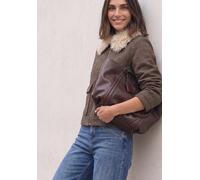 Kurzjacke STREET ONE, Damen, Gr. 42, auburn braun, Web, Obermaterial: 65% Polyester, 35% Wolle. Futter: 100% Polyester, hüftlang, Jacken Kurzjacke (28950020-42) auburn braun