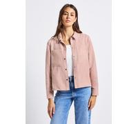 Kurzjacke STREET ONE, Damen, Gr. 42, rosa (faded rose), Stoff, Obermaterial: 100% Polyester; Futter: 100% Polyester, unifarben, normal normal, V-Ausschnitt, Bündchen, Jacken Kurzjacke, mit Brusttasche