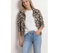 Kurzjacke STREET ONE, Damen, Gr. 42, vanilla sand, Stoff, 65% Viskose, 35% Nylon, comfort fit kurz, hoch geschlossener Ausschnitt, Bündchen, Jacken Kurzjacke, mit Stehkragen (28331226-42) vanilla sand