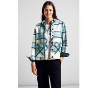 Street One - Karierte Jacke weiß - Gr. - 44