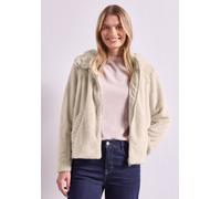 Kurzjacke STREET ONE, Damen, Gr. 46, smooth stone sand, Stoff, Oberstoff: 100% Polyester. Futter: 100% Polyester, unifarben, normal normal, ohne Ausschnitt, abgesteppt, Jacken Kurzjacke, mit Kapuze (5