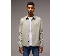 Fleecejacke STREET ONE MEN, Herren, Gr. XXL (46), beige (granite beige), Fleece, 88% Polyester, 10% Viskose, 2% Elasthan, unifarben, normal, V-Ausschnitt, Bündchen, Jacken, mit Brusttasche (34237637-X