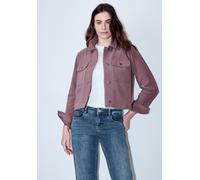 Kurzjacke STREET ONE STUDIO, Damen, Gr. 44, hazy rose, Stoff, Obermaterial: 90% Polyester, 10% Elasthan; Futter: 100% Polyester, unifarben, normal normal, V-Ausschnitt, Bündchen, Jacken Kurzjacke, in